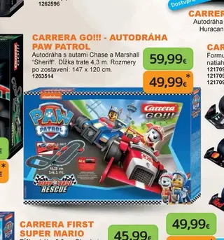 Carrera GO!!! Autodráha Paw Patrol