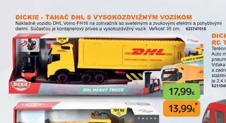 Dickie - Ťahač DHL s vysokozdvižným vozíkom