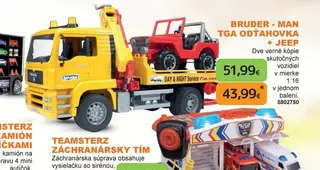 Bruder - MAN TGA odťahovka + Jeep