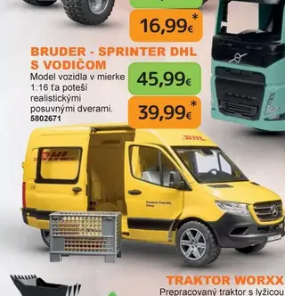 Bruder Sprinter DHL s vodičom