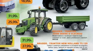 Bruder - Traktor John Deere s vlečkou
