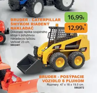 Bruder - Caterpillar šmykom riadený nakladač
