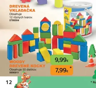 Woody drevené kocky