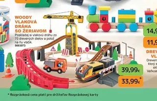 Woody vlaková dráha so žeriavom
