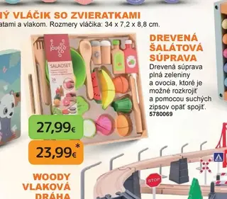 Drevená šalátová súprava