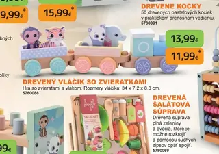 Drevený vláčik so zvieratkami
