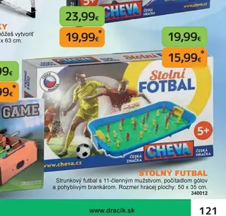 Stolný futbal strunkový