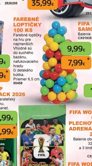 Farebné loptičky 100 ks