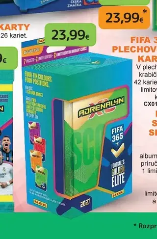 FIFA 365 plechovka karty