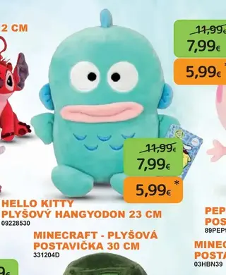 Hello Kitty plyšový Hangyodon 23 cm