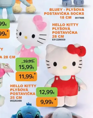 Hello Kitty plyšová postavička 28 cm