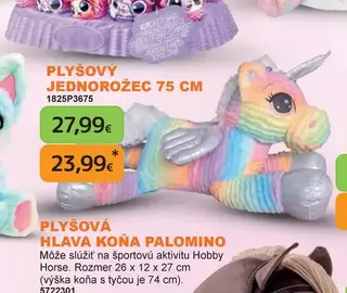 Plyšový jednorožec 75 cm