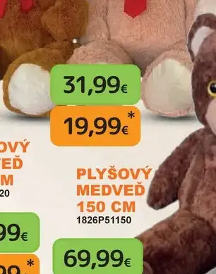 Plyšový medveď 150 cm