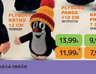 Plyšový krtko 12 cm