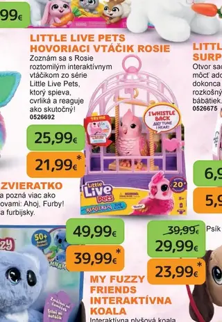 Little Live Pets Hovoriaci vtáčik Rosie