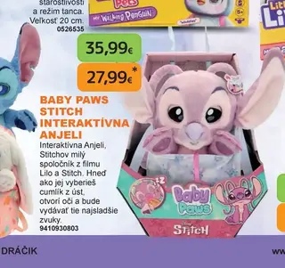 Baby Paws Stitch interaktívna Anjeli