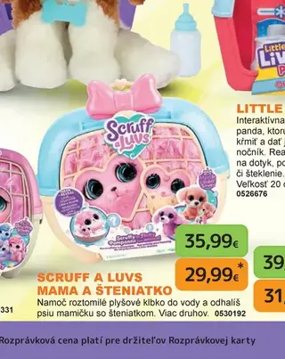 Scruff a Luvs Mama a šteniatko