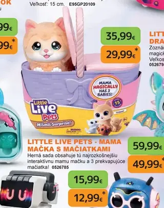 Little Live Pets Mama mačka s mačiatkami