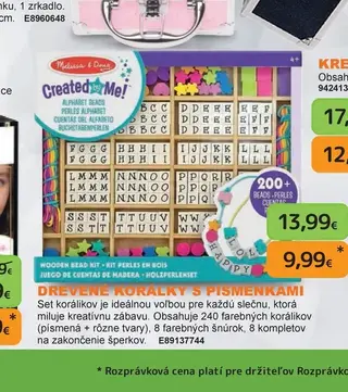 Drevené korálky s písmenkami E89137744