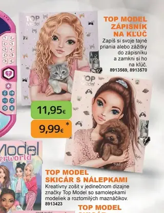 TOP MODEL Zápisník na kľúč