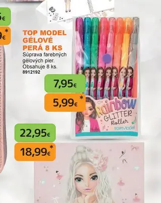TOP MODEL Gélové perá 8 ks