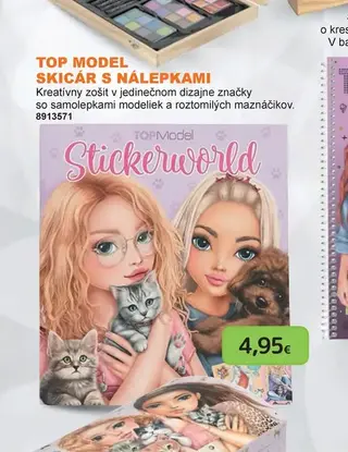 Top Model Skicár s nálepkami
