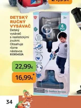Detský ručný vysávač