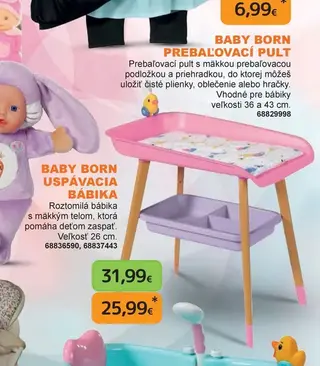 Baby Born Prebaľovací pult
