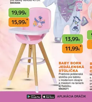 Baby Born Jedálenská stolička