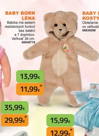 Baby Born Kostým medveď