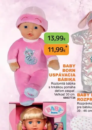 Baby Born Uspávacia bábika