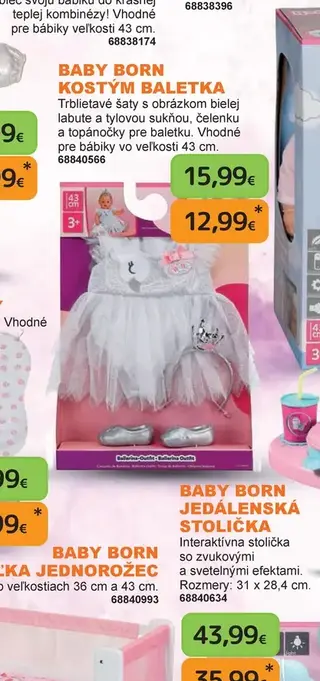 Baby Born Kostým baletka
