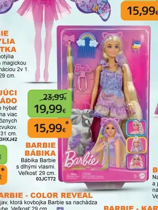 Barbie bábika s dlhými vlasmi