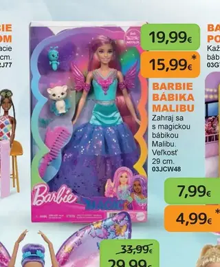 Barbie bábika Malibu
