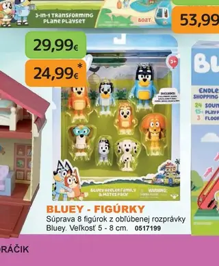 Bluey Figúrky 8 figúrok