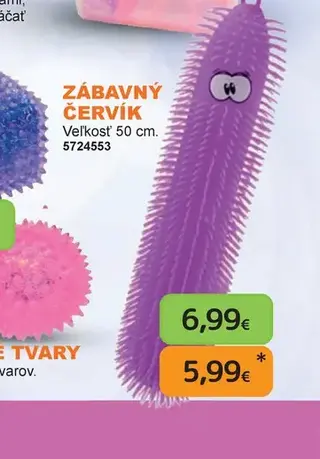 Zábavný červík 50 cm