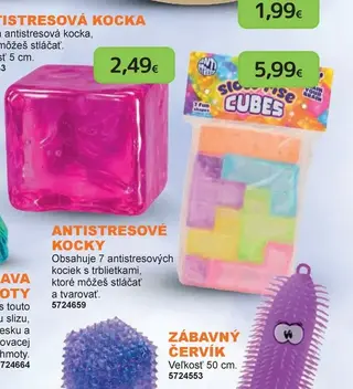 Antistresové kocky 7 ks