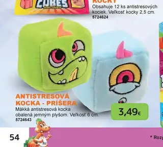 Antistresová kocka - príšera 6 cm