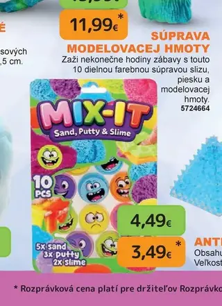 Súprava modelovacej hmoty 10 dielna