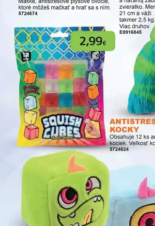 Antistresové kocky 12 ks