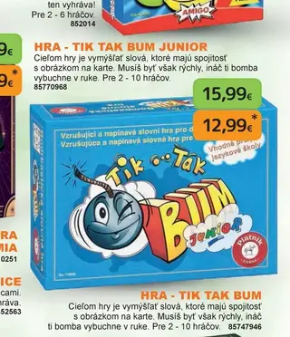 Hra Tik Tak Bum Junior