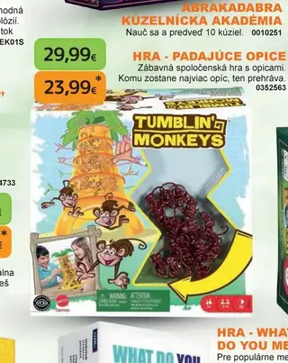 Hra Padajúce opice