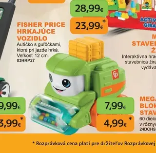 Fisher Price Hrkajúce vozidlo