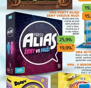 Hra Párty Alias Ženy verzus muži