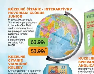 Kúzelné čítanie - Interaktívny hovoriaci glóbus Junior
