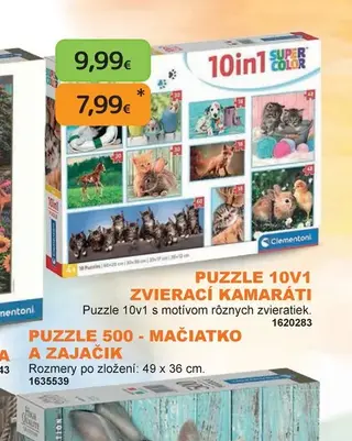 Puzzle 10v1 Zvierací kamaráti