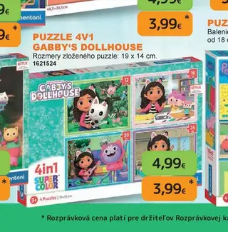 Puzzle 4v1 Gabby's Dollhouse