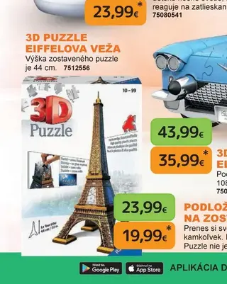 3D Puzzle Eiffelova veža