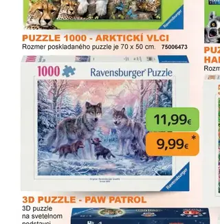 Puzzle 1000 - Arktickí vlci
