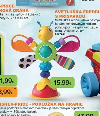 Svetluška Freddie s prísavkou